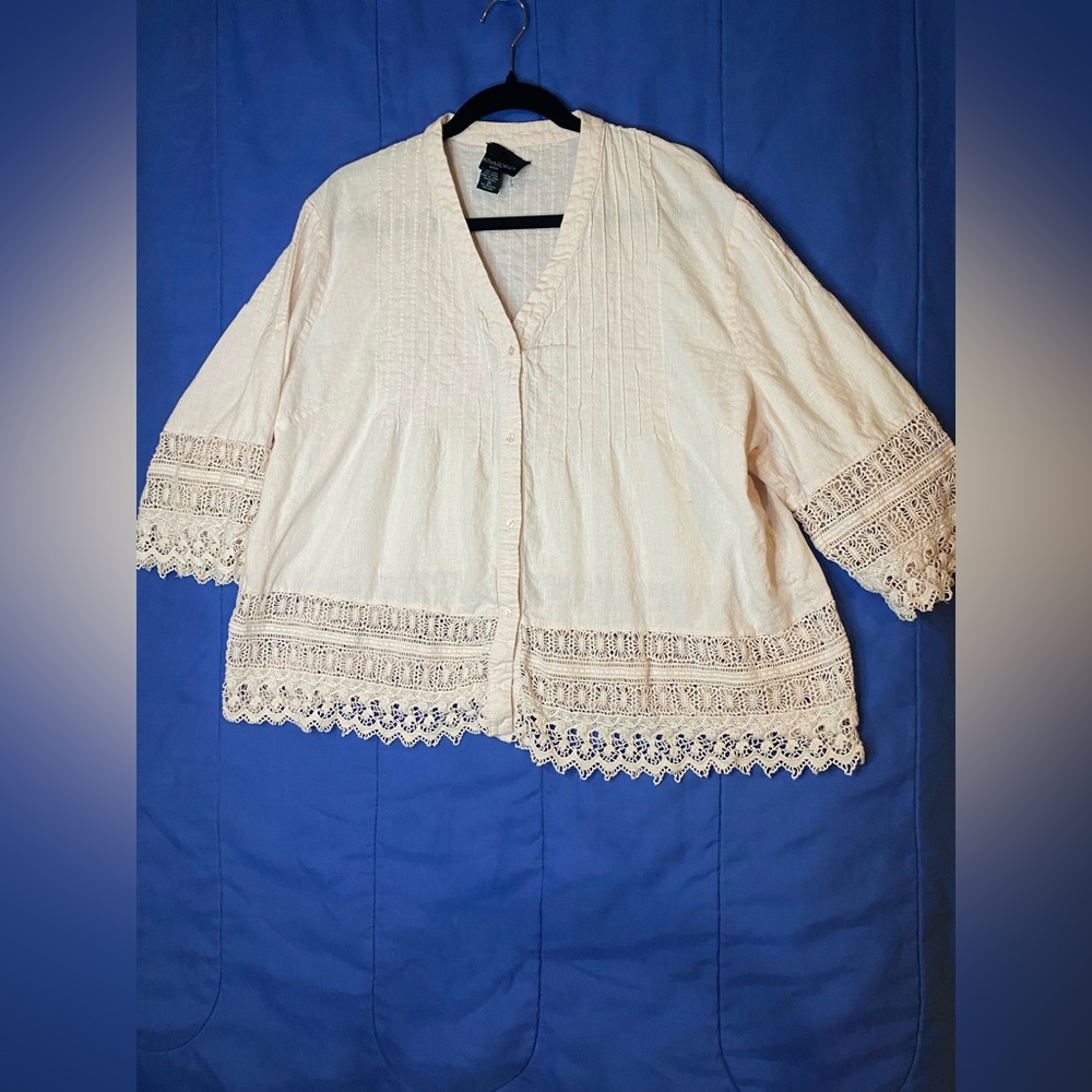 Cynthia Rowley Linen Blend Top